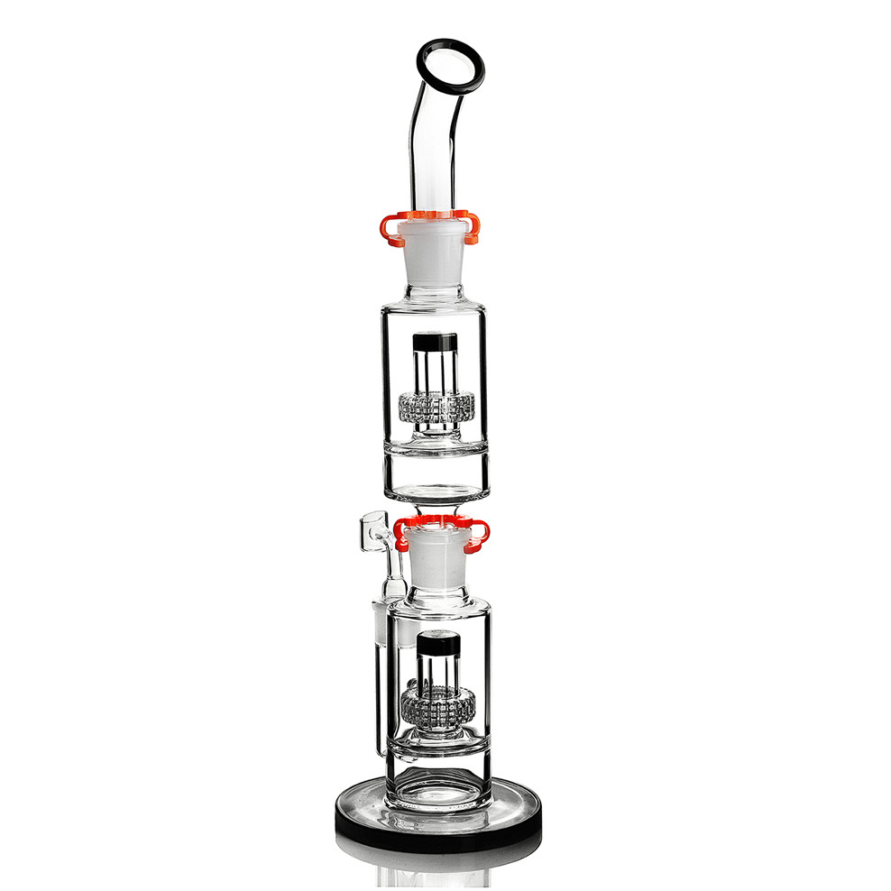 New Unique Bongs Hookahs Water Pipes Glass Recycler Water Bong Sovereignty Glass Oil Rigs Dab With 18mm banger