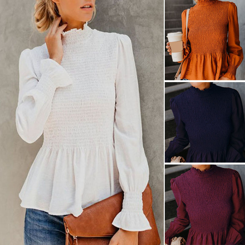 Hot Women Turtleneck Long Sleeve Ruffles Chiffon Tops Blouse Shirt Casual Tops CGU 88, Beige
Hot Women Turtleneck Long Sleeve Ruffles Chiffon Tops Blouse Shirt Casual Tops CGU 88, Beige
