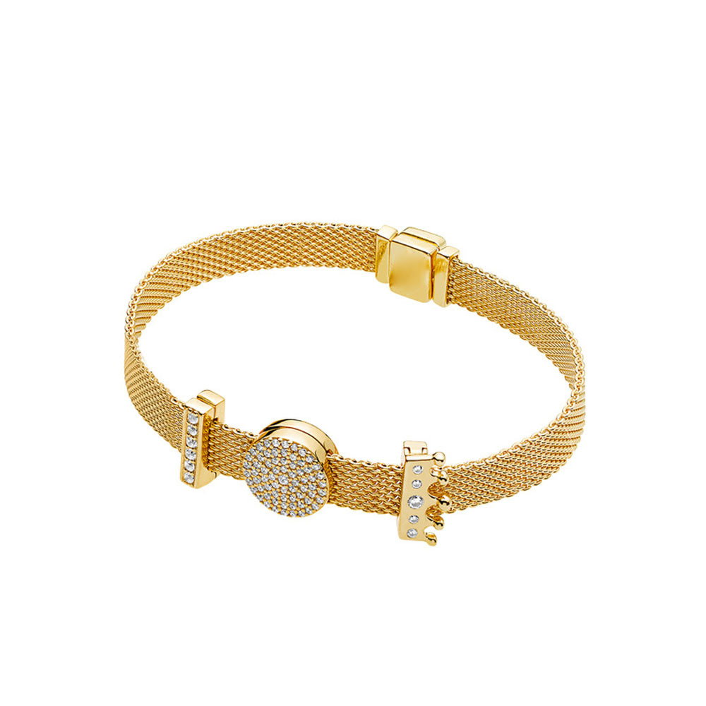 Wholesale- European Fits for Beads Silver Bracelets for pandora style bracelet jewelry female mesh clip charm reflection crown clip
Wholesale- European Fits for Beads Silver Bracelets for pandora style bracelet jewelry female mesh clip charm reflection crown clip
