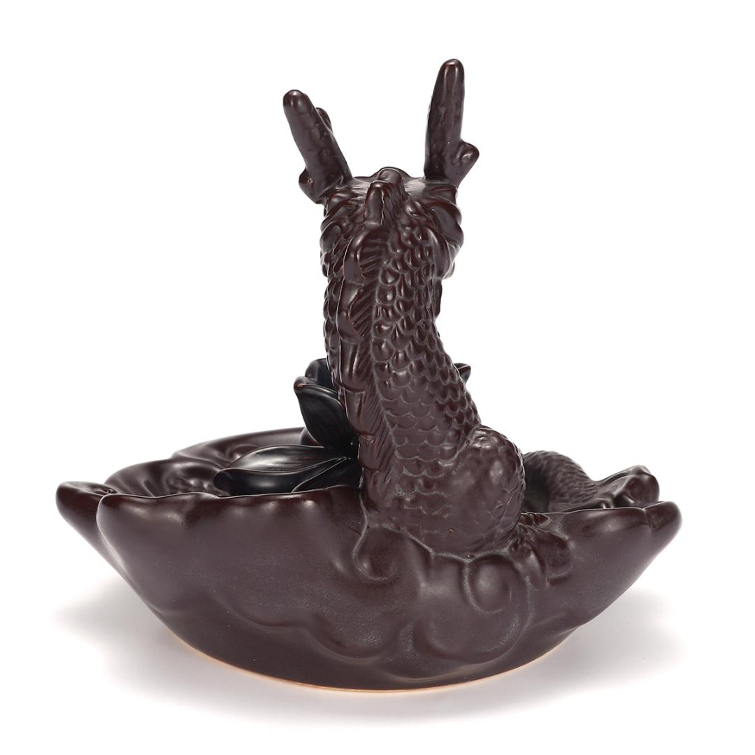 Backflow Incense Burner Creatives Home Decor Ornaments Ceramic Dragon Incense Holder Censer for Living Room
