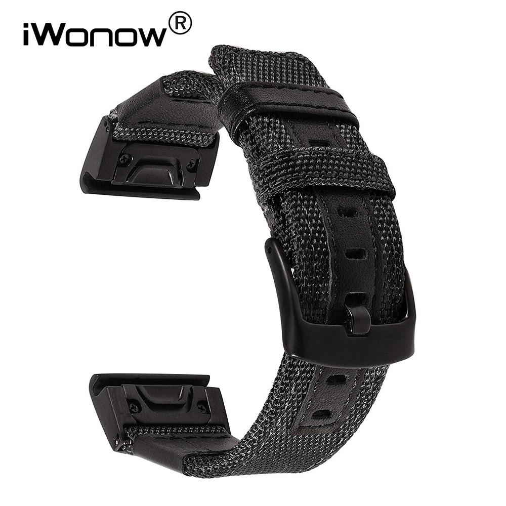 26mm Genuine Nylon + Leather Watchband For Garmin Fenix 5x / 3 / 3hr Quick Easy Fit Watch Band Stainless Steel Clasp Wrist Strap Y19052301
26mm Genuine Nylon + Leather Watchband For Garmin Fenix 5x / 3 / 3hr Quick Easy Fit Watch Band Stainless Steel Clasp Wrist Strap Y19052301