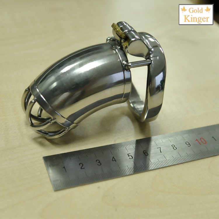 Chaste Bird Male Stainless Steel Cock Cage Penis Ring Chastity Device with Stealth New Lock Adult Sex Toys A271 Y200409