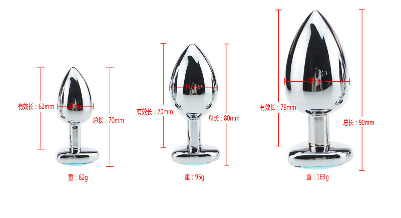 3pcs/Set Metal Butt Plug Heart-shaped Anal Plug Beads Crystal Heart Stimulator Sex Toys Dildo Anal Plug Gay Sex Products Y200421