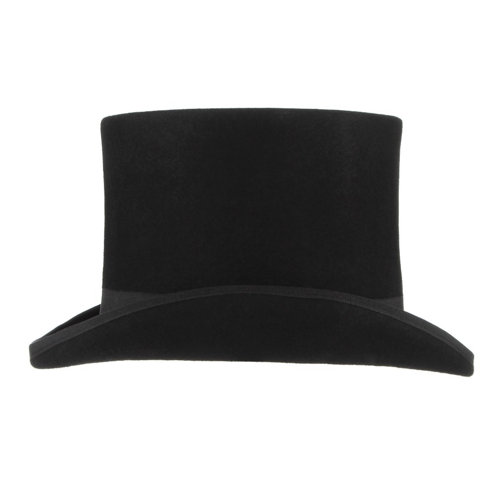 England Style Men Top Hat 100%wool Fedoras Mad Hatter Top Hats Traditional Flat Top President Hat Party Steampunk Magician Cap C19022301