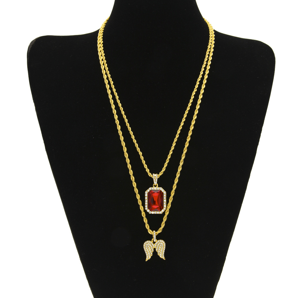 Fashion hop men's pendant set mini gem Jesus small gem men's necklace
