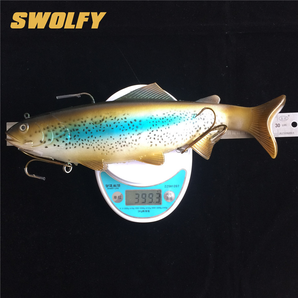 Swolfy 1Pc 134g 400g Big Size Soft Fish Bait Deep Sea Fishing Lures Swimbait Isca Artificial Soft Bait Lure Fishing Tackle T200602