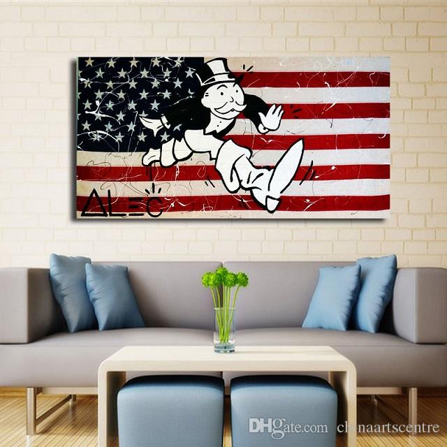 vA. High Quality Alec Monopoly Handpainted Abstract Graffiti Art Oil Painting United States Flag On Canvas Wall Art Hppme Decor g18
vA. High Quality Alec Monopoly Handpainted Abstract Graffiti Art Oil Painting United States Flag On Canvas Wall Art Hppme Decor g18