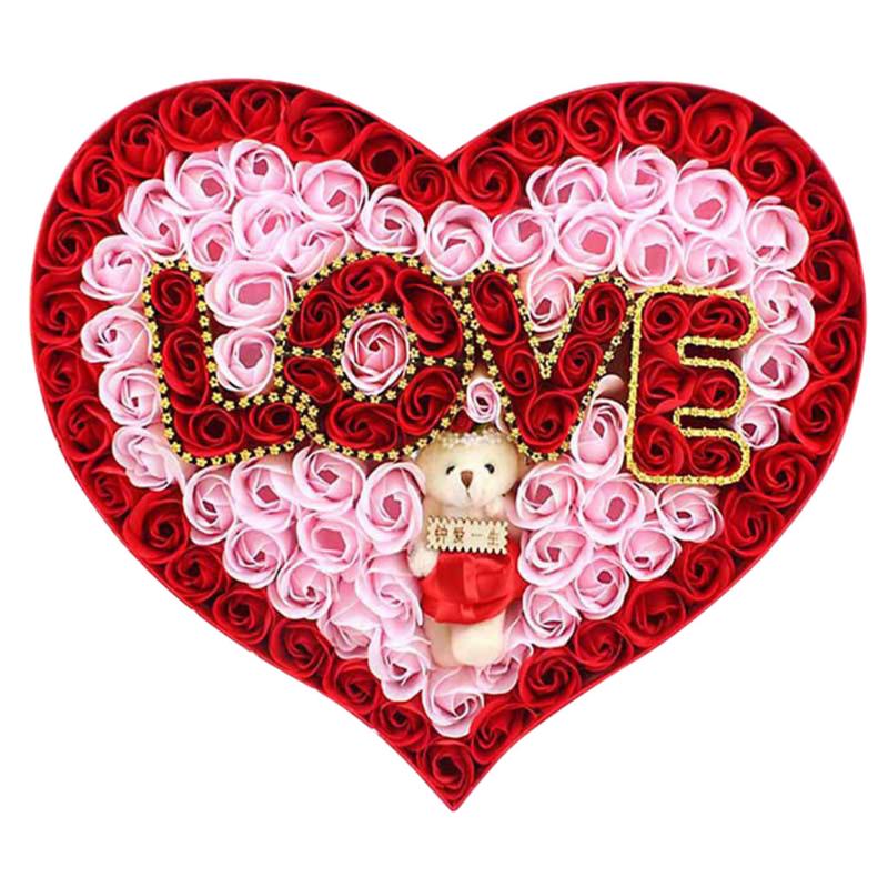 LOVE Valentine's Day Gift DIY Soap Flower Gift Heart-shaped Rose Box Bouquet Wedding Anniversary Family Festival, Blue
LOVE Valentine's Day Gift DIY Soap Flower Gift Heart-shaped Rose Box Bouquet Wedding Anniversary Family Festival, Blue