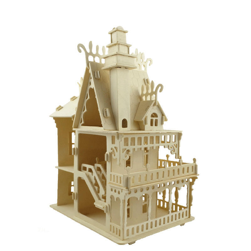 Victorian Dollhouse Toys Fantasy Villa 3D Puzzle DIY Scale Models And Building For Adult Factory Price WHolesale Order