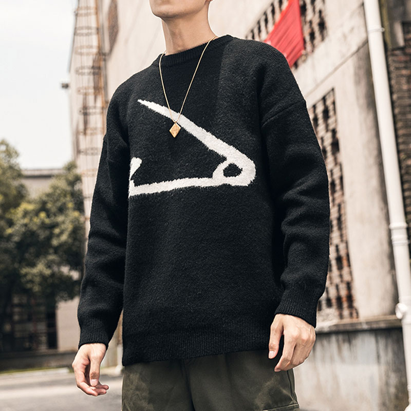 Mens Fashion Pullover Sweater -5XL Oversized Harajuku Pin Pattern Wool Knit Long Sleeve Loose Jumpers Male Ribbed Sweaters, White;black
Mens Fashion Pullover Sweater -5XL Oversized Harajuku Pin Pattern Wool Knit Long Sleeve Loose Jumpers Male Ribbed Sweaters, White;black