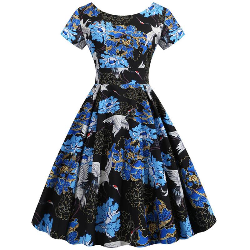 2019 Summer Sexy Off Shoulder Floral Vintage Sleeve Swing 50s Housewife Evening Party Prom Pleated buttons casual vestidos, Blue
2019 Summer Sexy Off Shoulder Floral Vintage Sleeve Swing 50s Housewife Evening Party Prom Pleated buttons casual vestidos, Blue