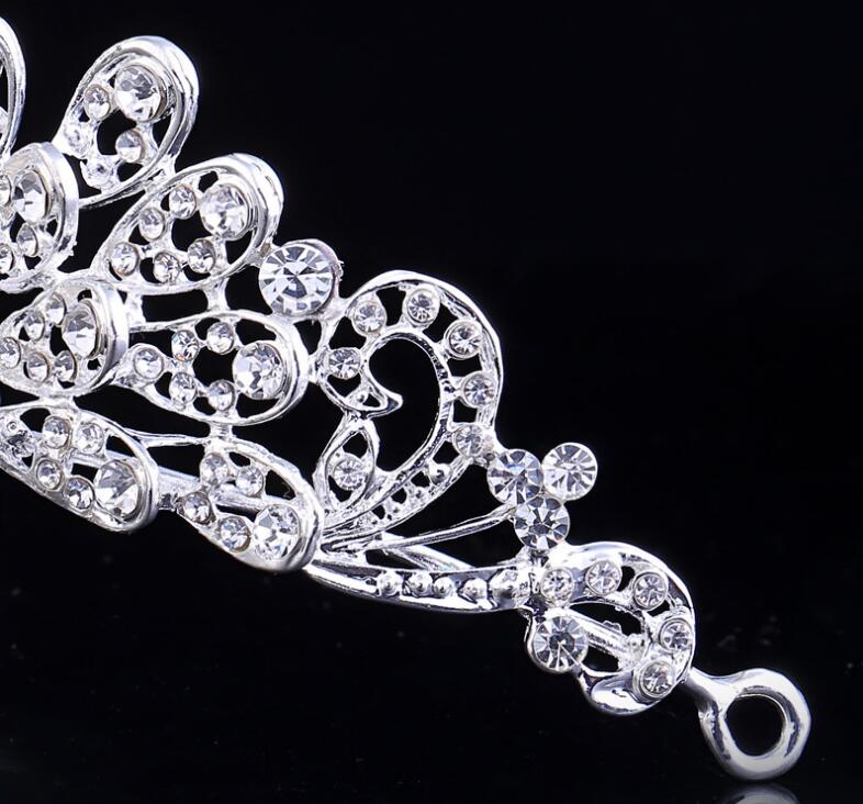 vintage imitated emerald shiny crystal tiaras crowns hair jewelry headpiece wedding bridal hair accessories in stock