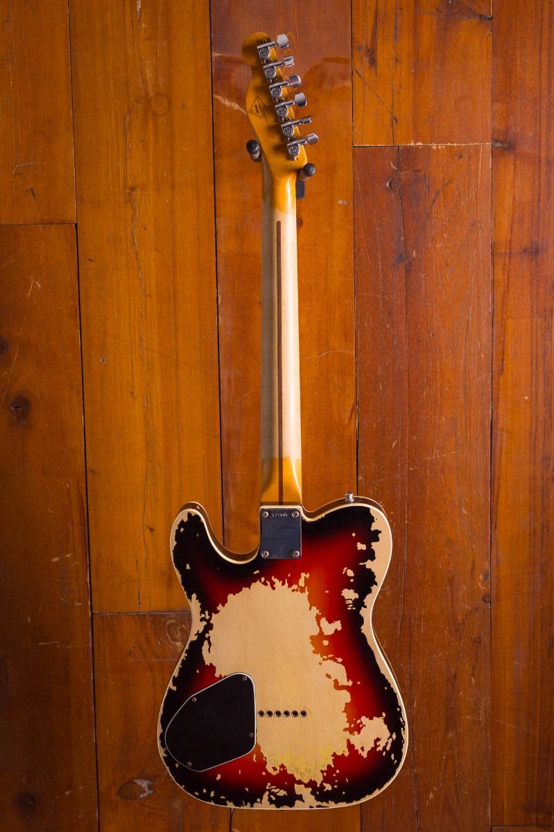 Masterbuilt Andy Summers Tribute Heavy Distressed Vintage Sunburst 1961 Style Electric Guitar - Upgraded with Active Wires Coil Split