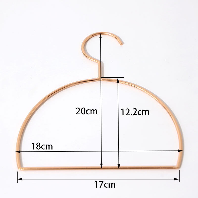 Semicircle Metal Hanger Nordic Style Rose Gold Iron Hanger Rack for Scarf Tie Belt and Towel Clothes Organizer QW9338