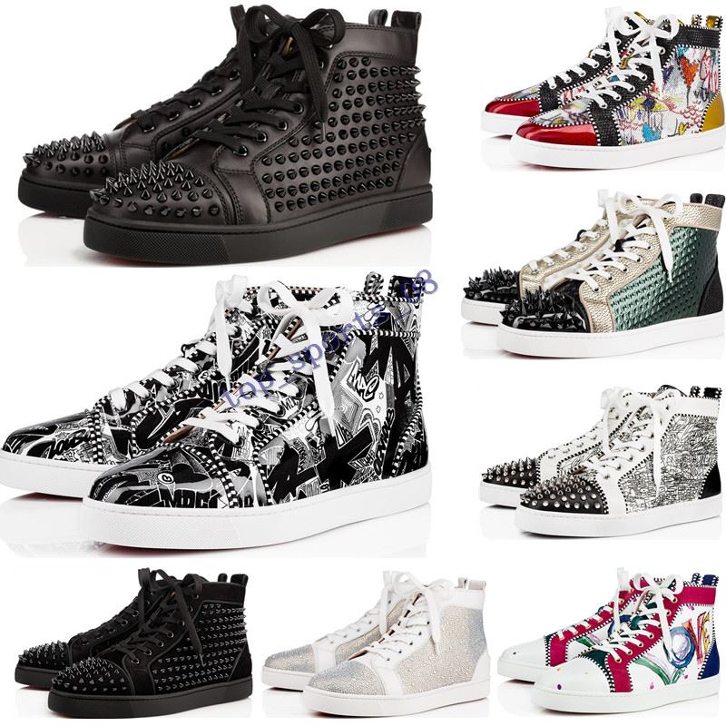 New shoes Studded Spikes fashion Red suede leather Mens Womens flat bottoms shoes Party Lovers Sneakers size 36-47 with box, Black
New shoes Studded Spikes fashion Red suede leather Mens Womens flat bottoms shoes Party Lovers Sneakers size 36-47 with box, Black
