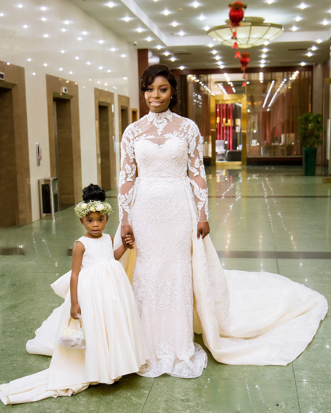 white wedding dresses high neck long sleeves plus size bridal gowns sweep train lace mermaid wedding dress cheap