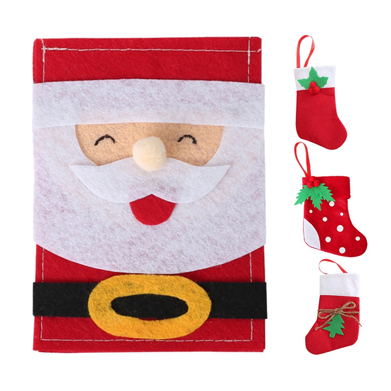 Christmas Cutlery Bag Fork Spoon Christmas Holders Socks Pattern Festive Party Supplies
Christmas Cutlery Bag Fork Spoon Christmas Holders Socks Pattern Festive Party Supplies