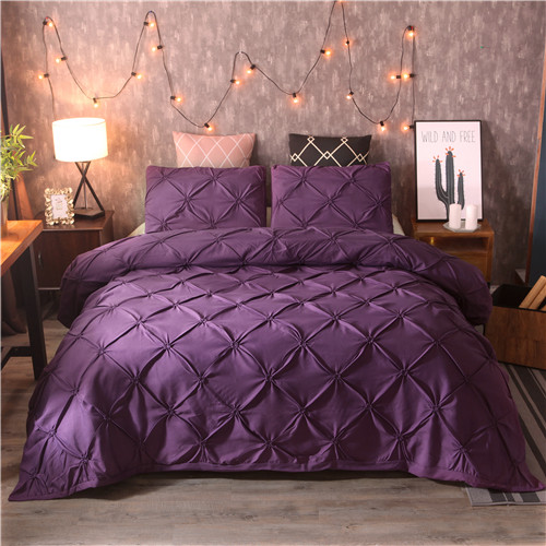 Pinch Pleat Duvet Cover Set 2/3pcs Purple Black White /Queen/King Bedding Sets (No filling,No sheet
Pinch Pleat Duvet Cover Set 2/3pcs Purple Black White /Queen/King Bedding Sets (No filling,No sheet