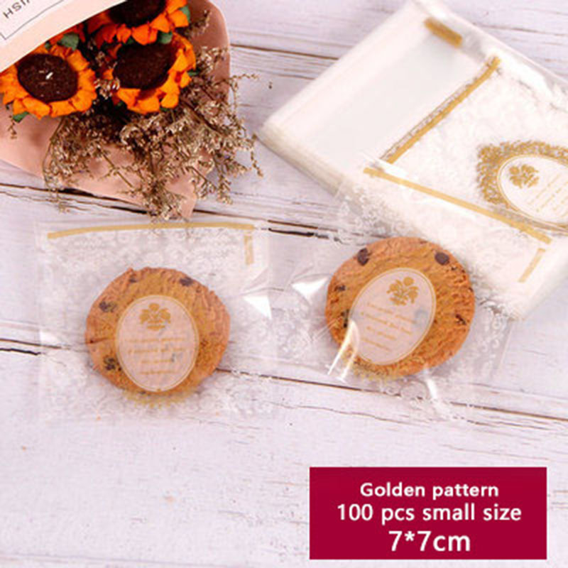 100pcs Cookies Self Adhesive Packaging Bag Transparent Golden Pattern Soap Biscuits Color Wedding Birthday Party Gift Bag 7X7
100pcs Cookies Self Adhesive Packaging Bag Transparent Golden Pattern Soap Biscuits Color Wedding Birthday Party Gift Bag 7X7