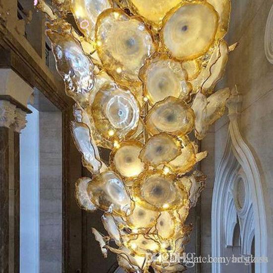 Luxury Expensive Hand Blown Glass Art Lighting Fixture Flower Murano Hanging Plates Chandelier for Hotel Villa Stars Decor
Luxury Expensive Hand Blown Glass Art Lighting Fixture Flower Murano Hanging Plates Chandelier for Hotel Villa Stars Decor