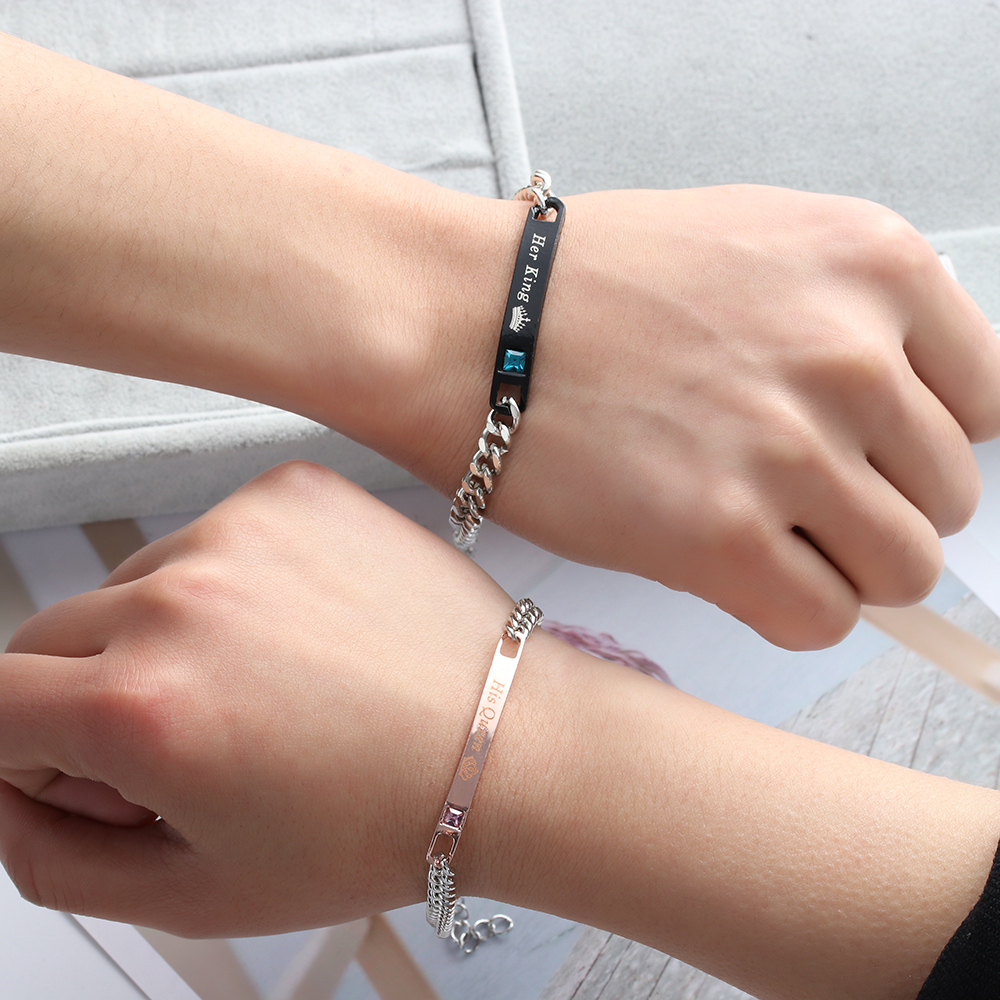 Love Bangle Watch Men And Women Her King His Queen Couple Bracelets Titanium Steel Crystal Crown Charm Wrist Chain Wedding Bracelets
Love Bangle Watch Men And Women Her King His Queen Couple Bracelets Titanium Steel Crystal Crown Charm Wrist Chain Wedding Bracelets