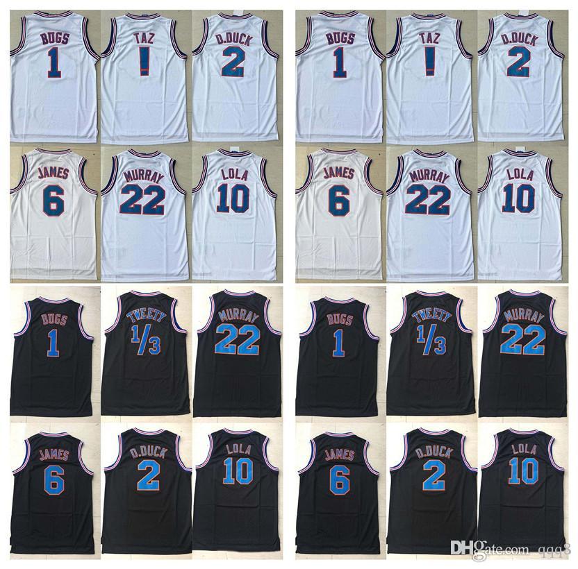 Space Jam Jersey Movie Tune Squad Looney Daffy Duck Bill Murray Lola Bugs Bunny TAZ Tweety Michael LeBron James Basketball Curry Black White, Black jersey
Space Jam Jersey Movie Tune Squad Looney Daffy Duck Bill Murray Lola Bugs Bunny TAZ Tweety Michael LeBron James Basketball Curry Black White, Black jersey