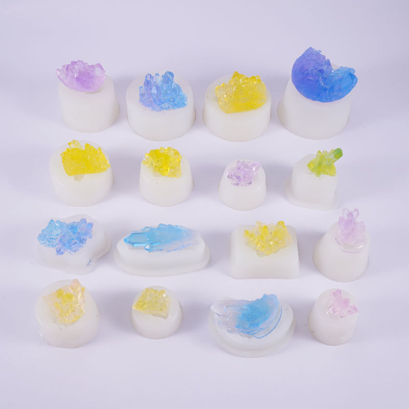 Crystal Cluster Silicone Molds Gems Stone Quartz Geode Resin Molds Casting Epoxy Resin Jewelry Pendant Craft Home Decor