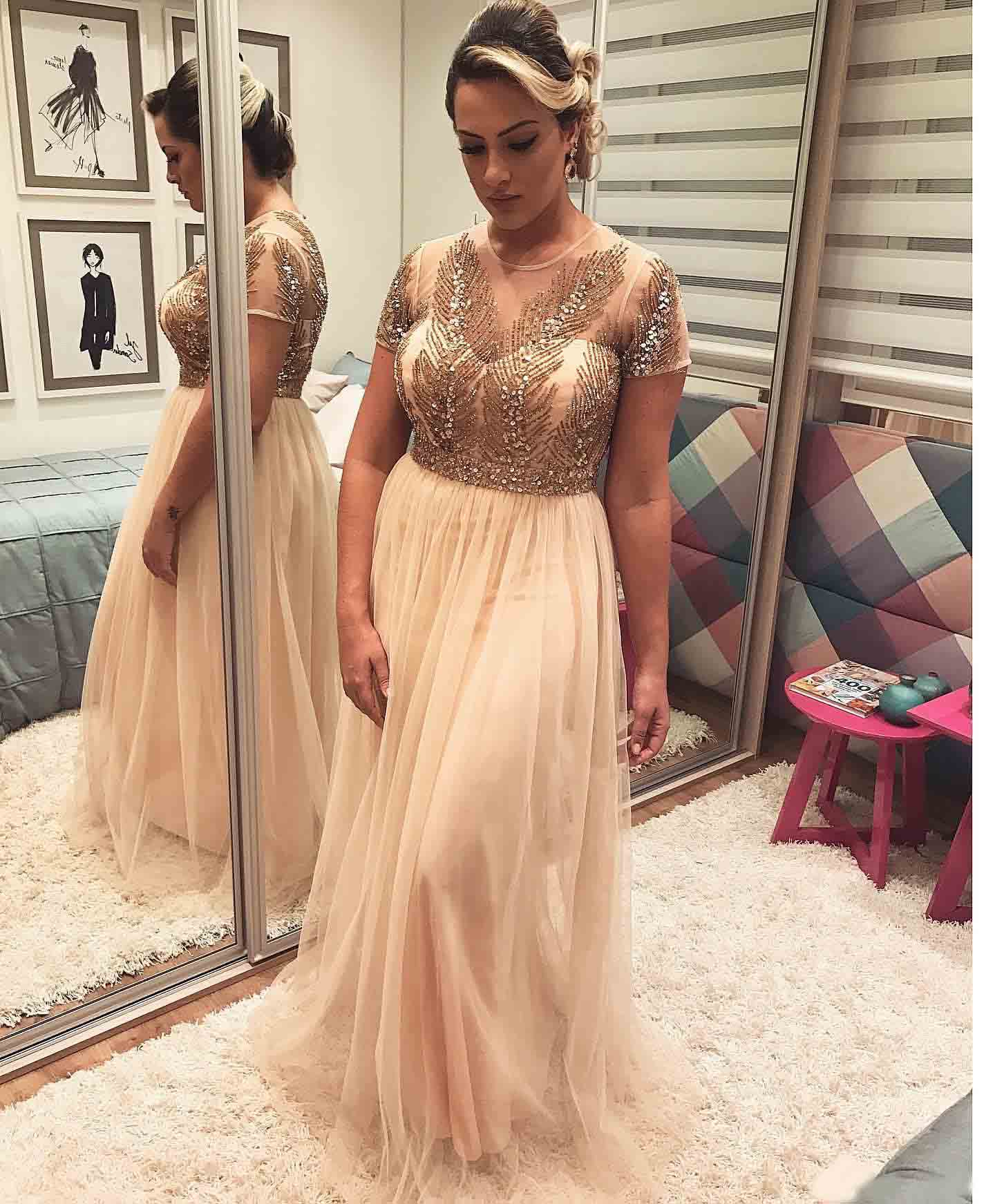 2020 Arabic Beaded Crystals Sexy Mother Of Bride Dresses Sheer Neck Cheap Mother Of Groom Dresses A-line Evening Formal Party Gowns