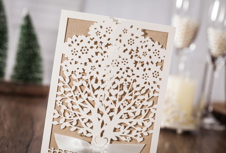 High-grade hollow out invitation card, blank interior pages can be customized a hot sale in The wedding season WQ06