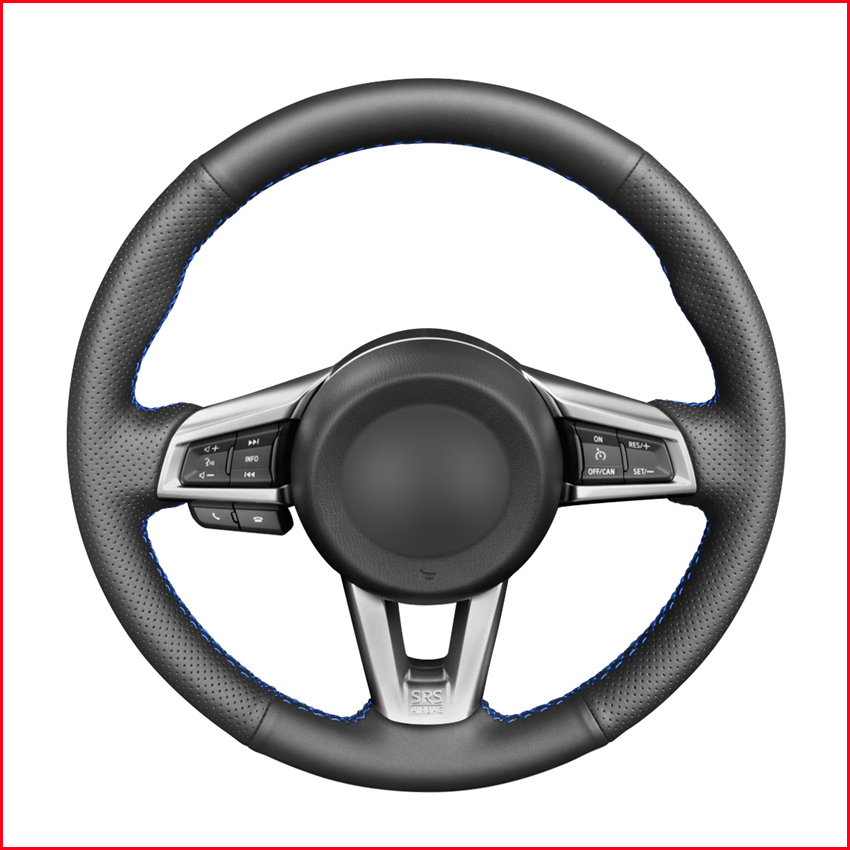 Hand-stitched DIY Black PU Artificial Leather Car Steering Wheel Cover for Mazda MX5 MX-5 2016 2017 2018 2019 2020
Hand-stitched DIY Black PU Artificial Leather Car Steering Wheel Cover for Mazda MX5 MX-5 2016 2017 2018 2019 2020