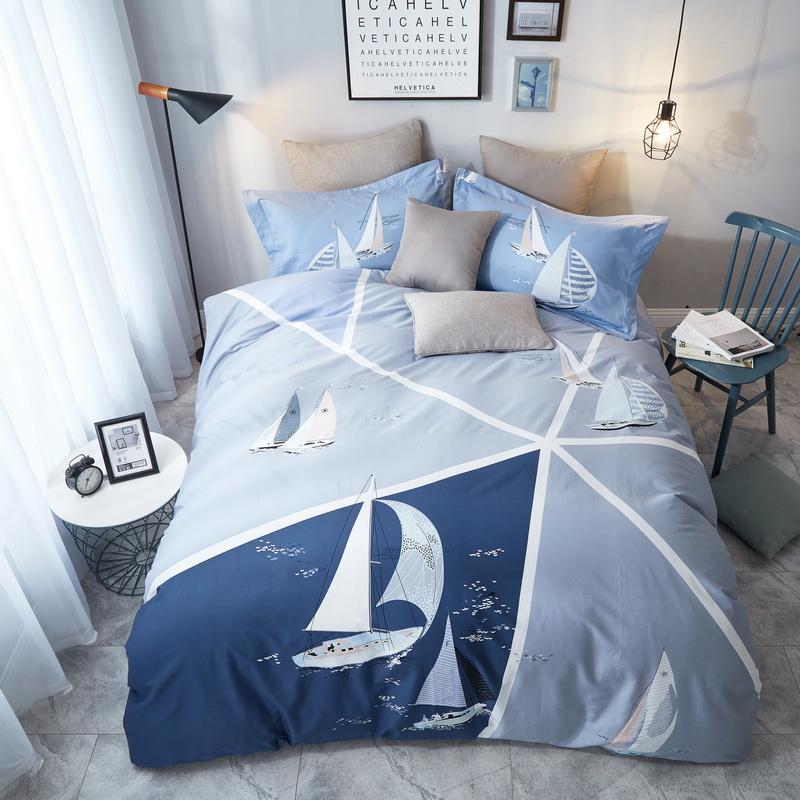 Sailboat printed Duvet Cover Set Queen King size J Pcs Ultra Soft Brushed Cotton Duvet Cover Bedding set Bed sheet Pillowcases, Color 1
Sailboat printed Duvet Cover Set Queen King size J Pcs Ultra Soft Brushed Cotton Duvet Cover Bedding set Bed sheet Pillowcases, Color 1