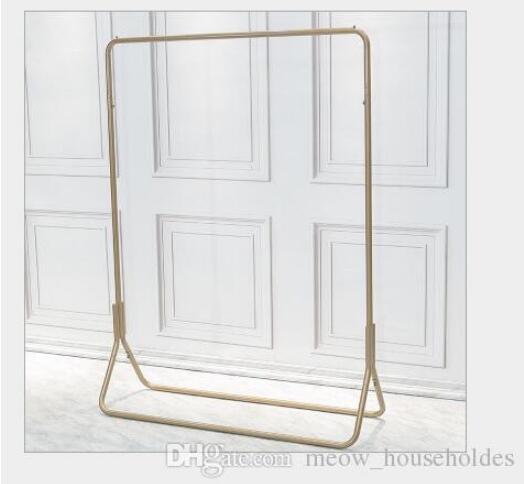 Landing coat hanger Bedroom Furniture Custom color Golden clothing racks in cloth stores Simple display of men's and women's clothes Undergr