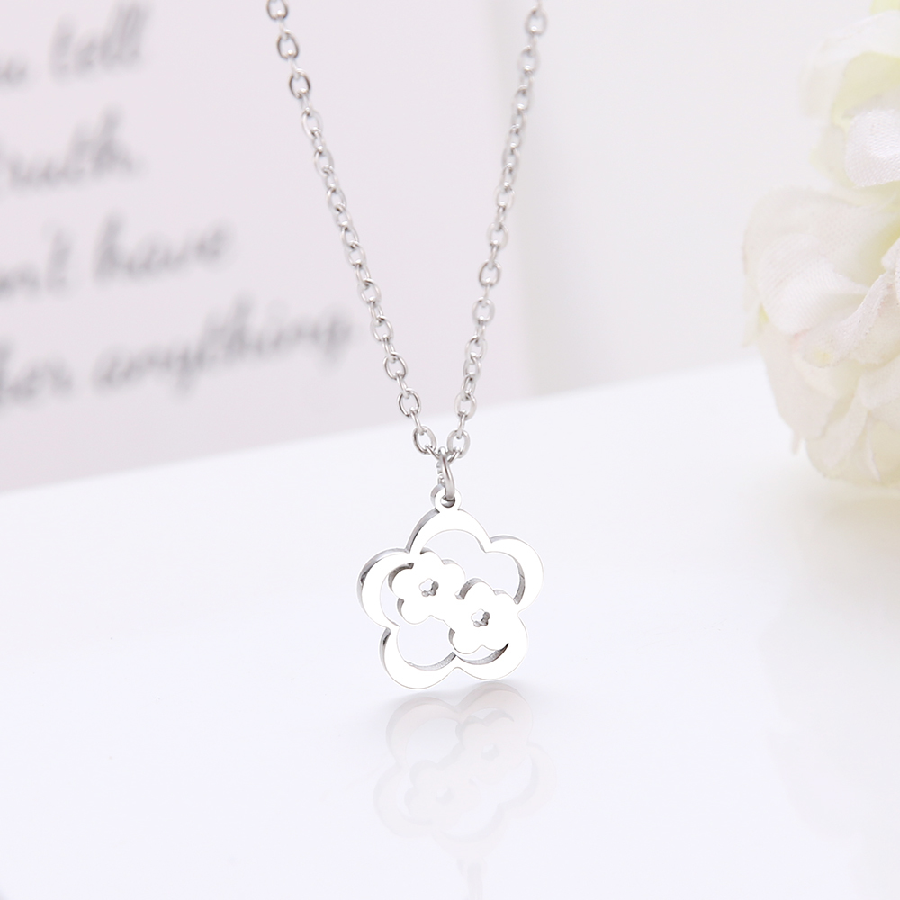 Free Shipping Jewelry Stainless Steel Necklaces For Women Fashion Flower Gold And Silver Color Necklace Engagement Jewelry Female's Bridal
Free Shipping Jewelry Stainless Steel Necklaces For Women Fashion Flower Gold And Silver Color Necklace Engagement Jewelry Female's Bridal