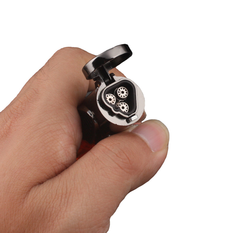 3 torches Windproof Triple Jet Flame Torch Cigar Lighter Refillable Butane Cigarette Cigar Lighter without Gas For Smoking pipe Tools
3 torches Windproof Triple Jet Flame Torch Cigar Lighter Refillable Butane Cigarette Cigar Lighter without Gas For Smoking pipe Tools
