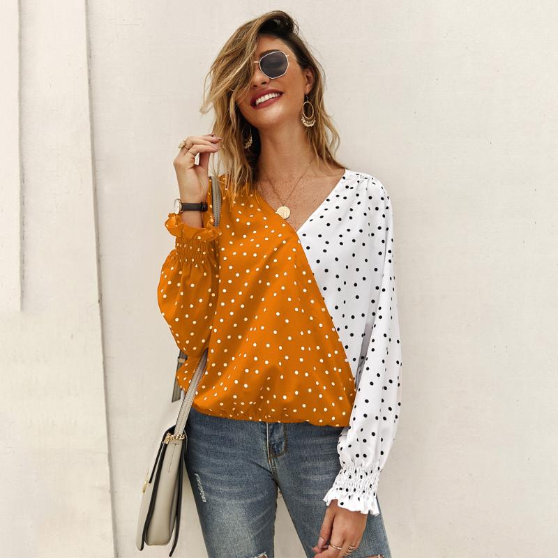 Streetwear Wave Point Casual Loose Shirt Women Autumn Yellow Red Black Patchwork Tops V Neck Long Sleeve Elegant Chiffon Blouses, 192027-red
Streetwear Wave Point Casual Loose Shirt Women Autumn Yellow Red Black Patchwork Tops V Neck Long Sleeve Elegant Chiffon Blouses, 192027-red