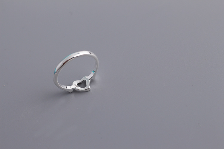 Wholesale-High quality 925 sterling silver ring for women heart shape rings wedding party accessories