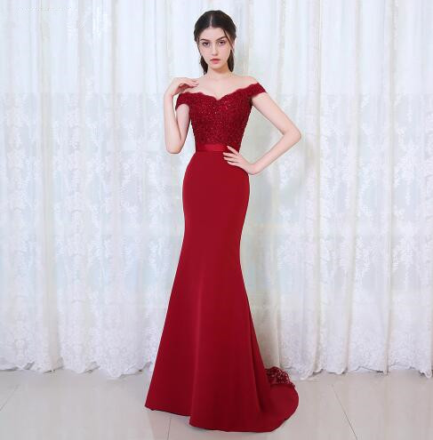 Mermaid Evening Dress Party Elegant Sexy Off Shoulder Long Dress Handmade Beadings Prom Gown With Belt, Pink
Mermaid Evening Dress Party Elegant Sexy Off Shoulder Long Dress Handmade Beadings Prom Gown With Belt, Pink