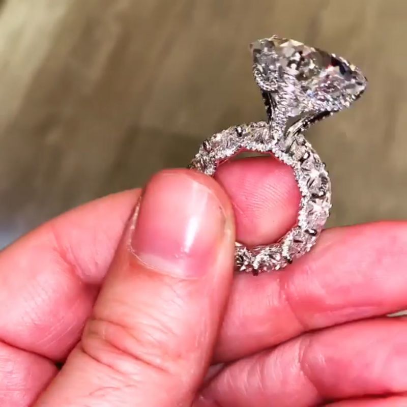 Drop Shipping Vintage Jewelry 925 Sterling Silver Heart Shape Big White Topaz CZ Diamond Gemstones Stack Women Wedding Bridal Ring Gift