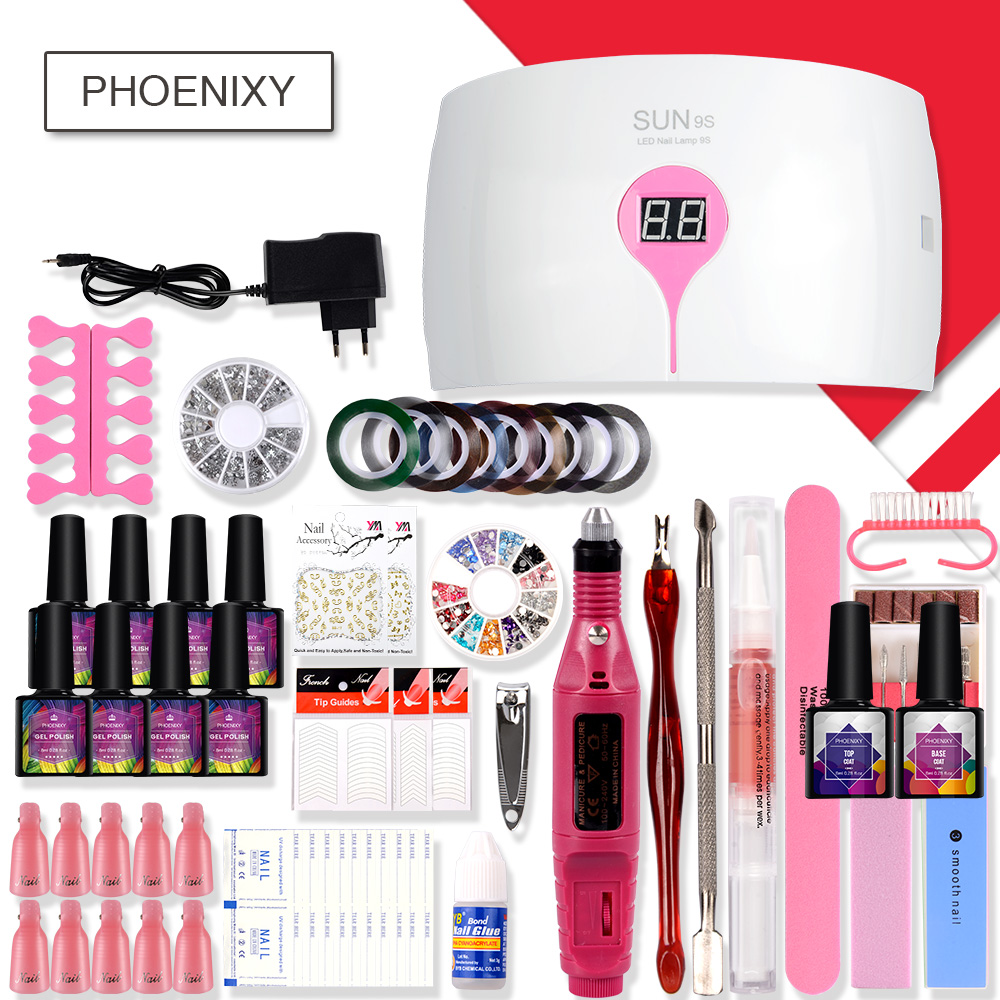 Manicure Set Complete Nail Gel Polish Set 36w LED Dryer Lamp Semi Permanent Nail Art Tools Electric Drill All For Manicure
Manicure Set Complete Nail Gel Polish Set 36w LED Dryer Lamp Semi Permanent Nail Art Tools Electric Drill All For Manicure