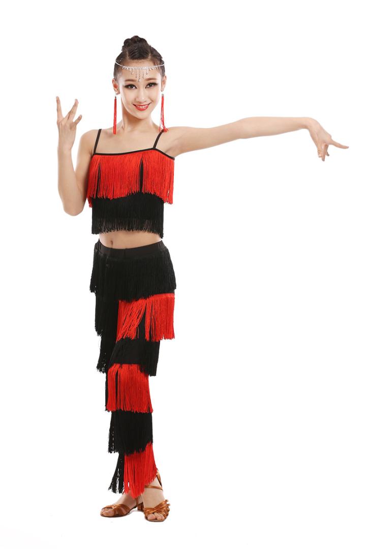 Latin Dance Dress for Girls Adult Ballroom Tassel Fringe Tops Pants Salsa Samba Costume Kids Children Dance Competition Costume, Black
Latin Dance Dress for Girls Adult Ballroom Tassel Fringe Tops Pants Salsa Samba Costume Kids Children Dance Competition Costume, Black