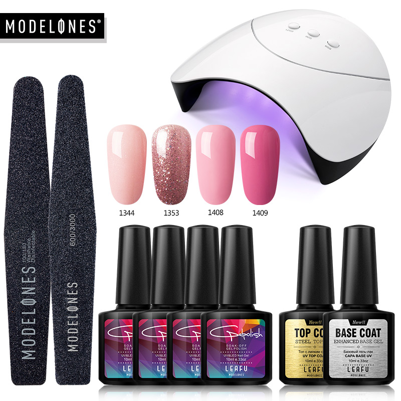 Modelones 9pcs/Lot 36W Nail Lamp Nail Art Manicure Gel Polish Set Soak Off Gel Varnish Base Top Coat Kits
Modelones 9pcs/Lot 36W Nail Lamp Nail Art Manicure Gel Polish Set Soak Off Gel Varnish Base Top Coat Kits