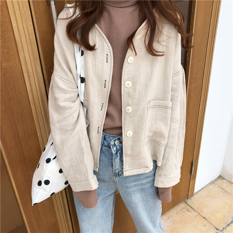 Alien Kitty 2019 Chic Autumn Casual All-Match Lady Cardigan Fresh Solid Simple Sweet Loose Casual Women Apricot Jacket Coat, Photo color
Alien Kitty 2019 Chic Autumn Casual All-Match Lady Cardigan Fresh Solid Simple Sweet Loose Casual Women Apricot Jacket Coat, Photo color