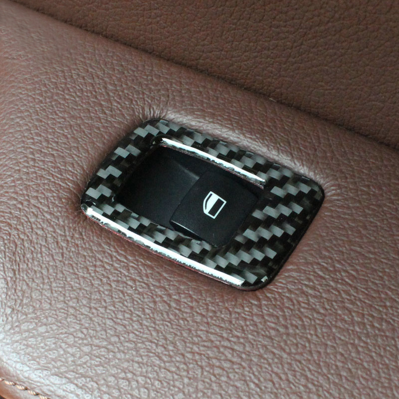 Carbon Fiber Window Lifter Control Frame Window Switch Decor Armrest Panel Trim car Interior accessories For bmw x5 e70 x6 e71