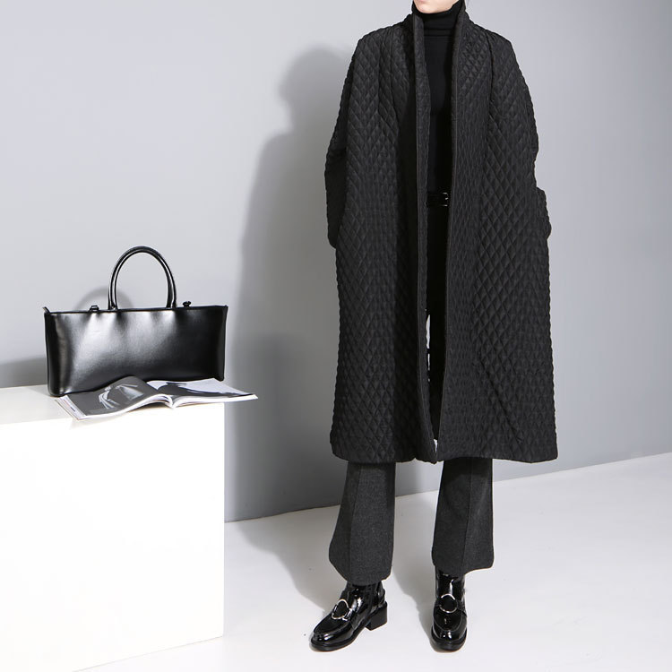 2019 New Large Size Temperament Solid Color Long-sleeved Long Paragraph Cotton Jacket Female, Black
2019 New Large Size Temperament Solid Color Long-sleeved Long Paragraph Cotton Jacket Female, Black