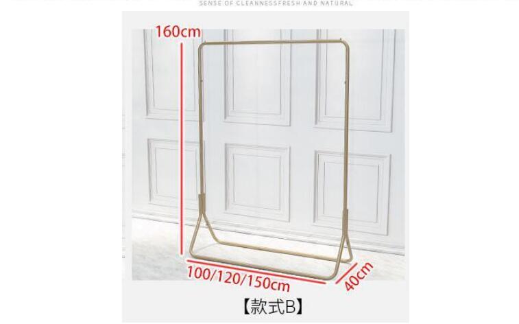 Landing coat hanger Bedroom Furniture Custom color Golden clothing racks in cloth stores Simple display of men's and women's clothes Undergr