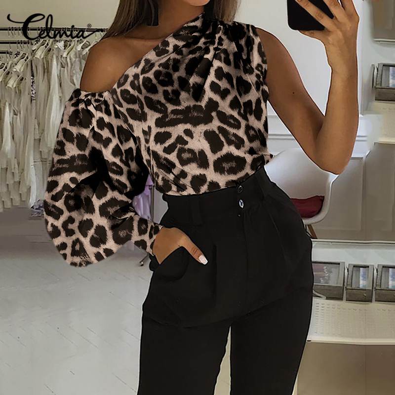 Celmia Summer Sexy One Off Shoulder Women Tops and Blouses Long Lantern Sleeve Leopard Print Shirts Casual Elegant Club Blusas, Khaki
Celmia Summer Sexy One Off Shoulder Women Tops and Blouses Long Lantern Sleeve Leopard Print Shirts Casual Elegant Club Blusas, Khaki