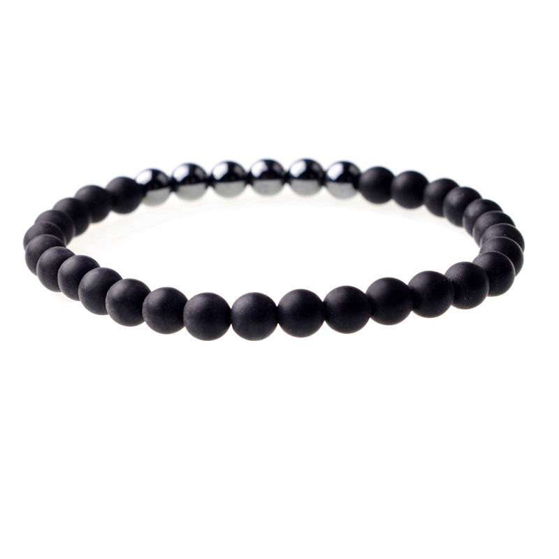 Magnetic bracelet black agate male and female sexual anxiety relief aura cure fashion pop bracelet