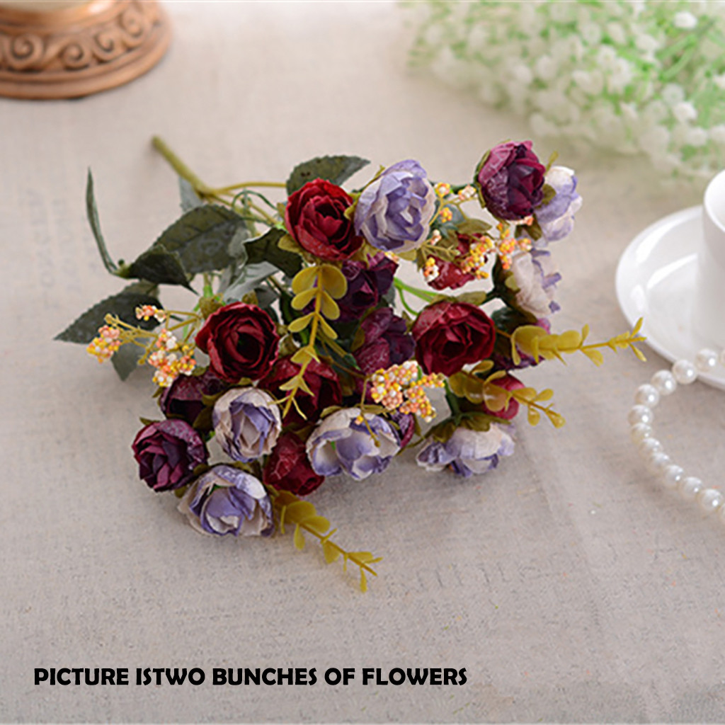 2PCS 42 Head Artificial Rose Bouquet Silk Fake Flowers Cheap Fake Flowers For Home Wedding Decoration Indoor Accessories, As pic
2PCS 42 Head Artificial Rose Bouquet Silk Fake Flowers Cheap Fake Flowers For Home Wedding Decoration Indoor Accessories, As pic