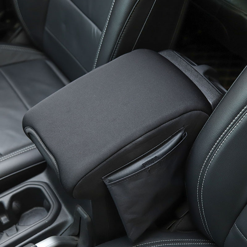 Black Car Center Console Cover Armrest Pad For Jeep Wrangler JL 2018+ Factory Outlet Auto Interior Accessories