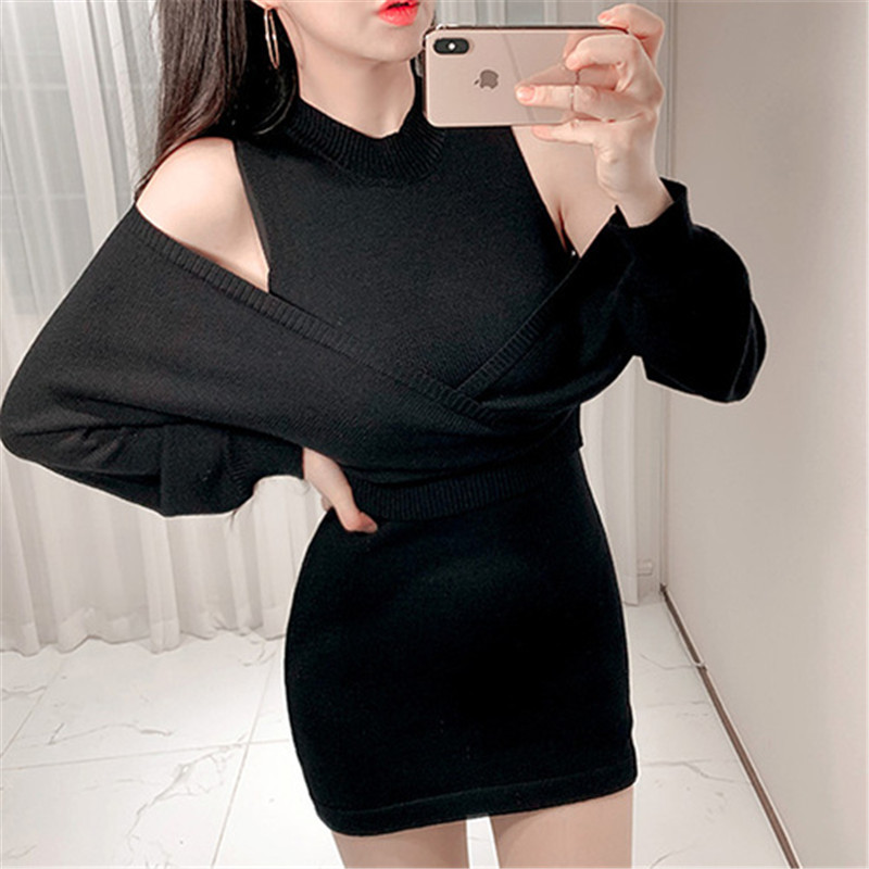 Runway 2 Piece Set Set 2019 Autumn Women Elegant Fashion Bat Sleevet Knitting Top+Mini Slim Vest Skirt Women Office Work, Picture color
Runway 2 Piece Set Set 2019 Autumn Women Elegant Fashion Bat Sleevet Knitting Top+Mini Slim Vest Skirt Women Office Work, Picture color